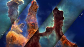 Pillars of Creation Star in New Visualization from NASA's Hubble and Webb Telescopes